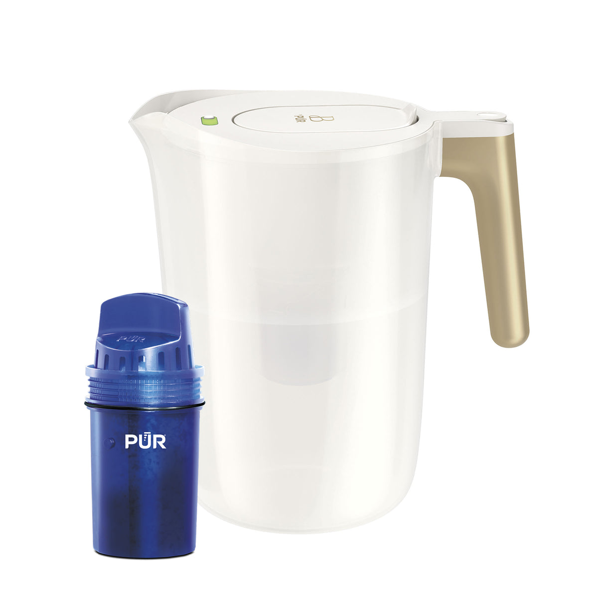 Beautiful by PUR 12 Cup Pitcher Water Filtration System, White Icing Beautiful™