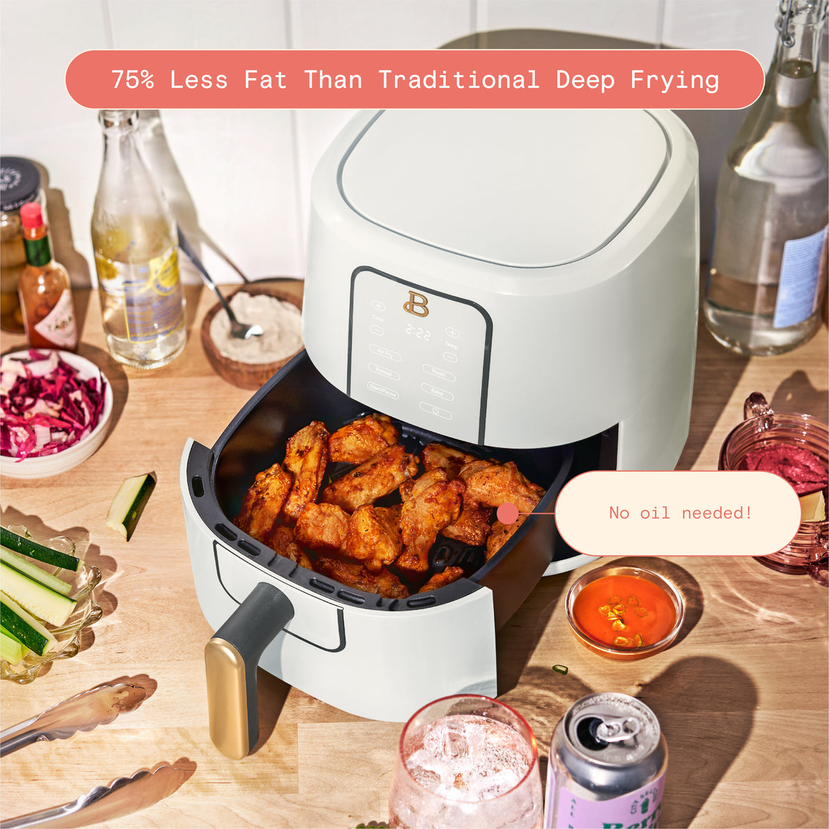 Beautiful 6-Quart Air Fryer with TurboCrisp Technology and Touch