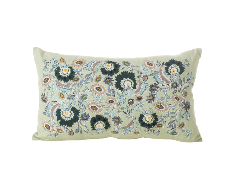 Drew embroidered pillow shop cover