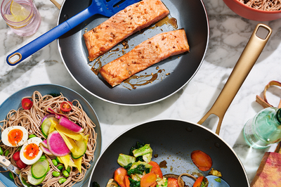 Salmon and Soba Noodles with Sesame-Ginger Dressing