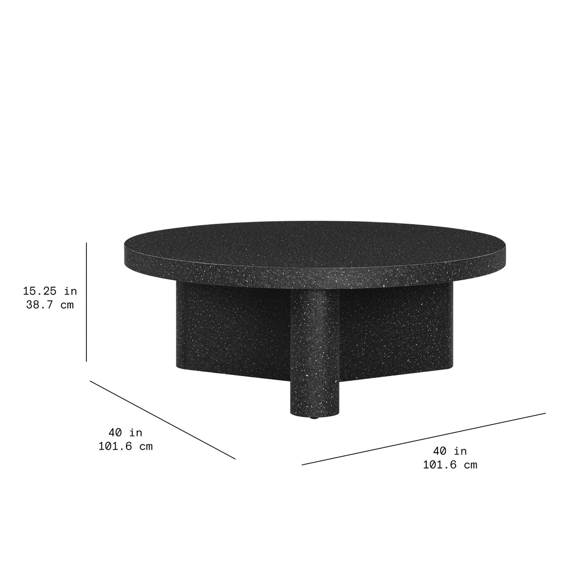 Beautiful Contempo Round Coffee Table Finish by Drew Barrymore Beautiful™