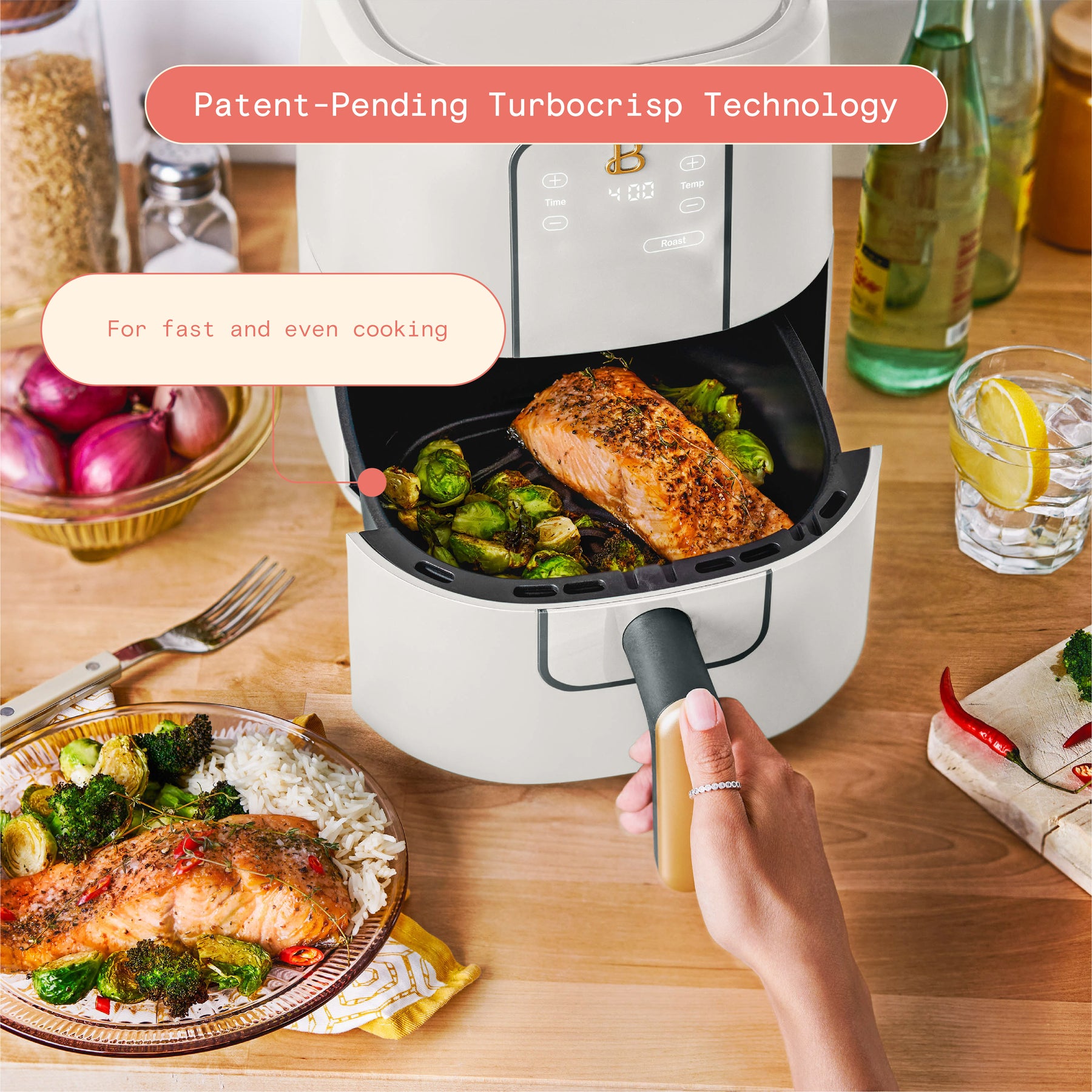 Beautiful 6 Qt Air Fryer with TurboCrisp Technology Limited