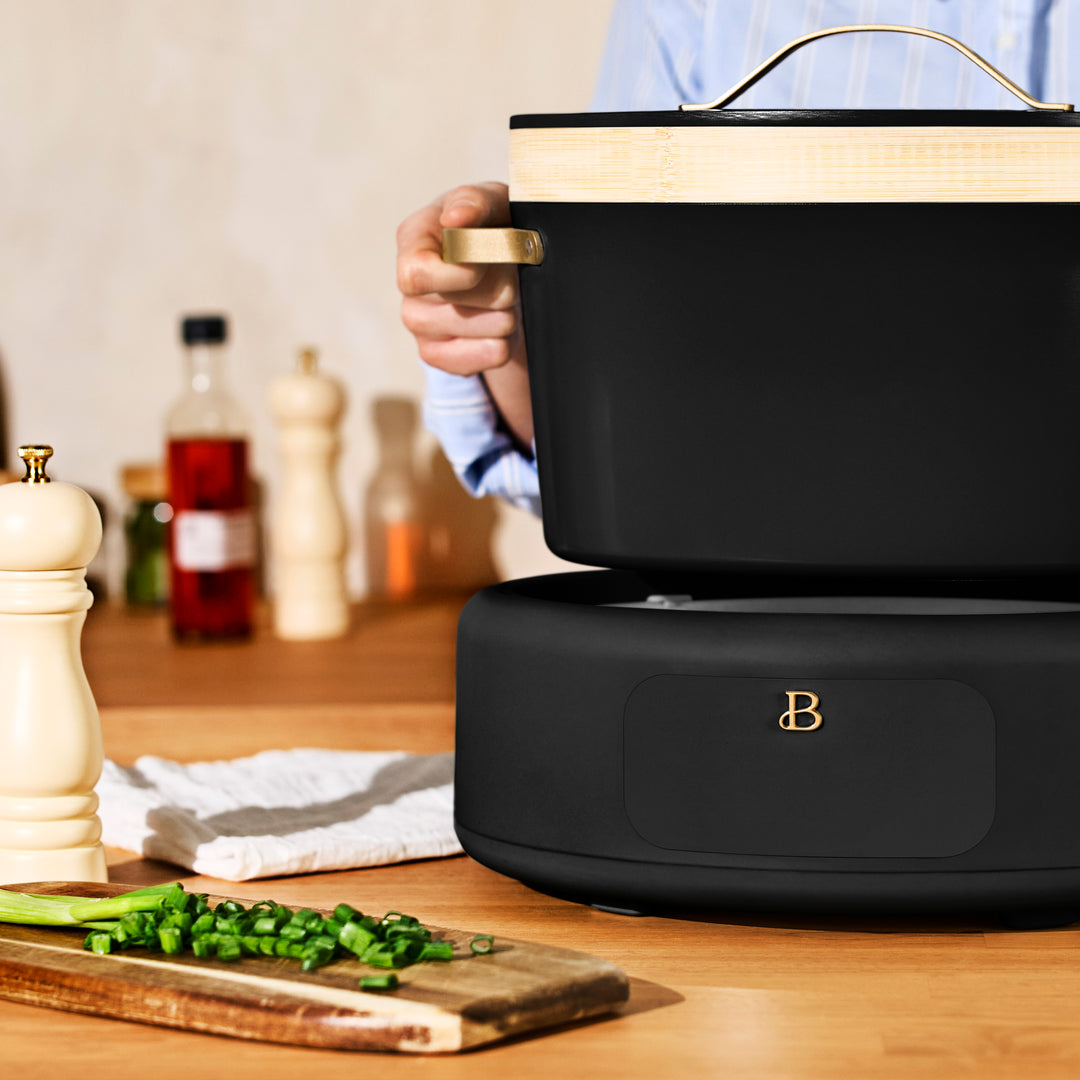 Beautiful 8.0 QT 10-in-1 Prog Multi-cooker w/ Bamboo Steamer
