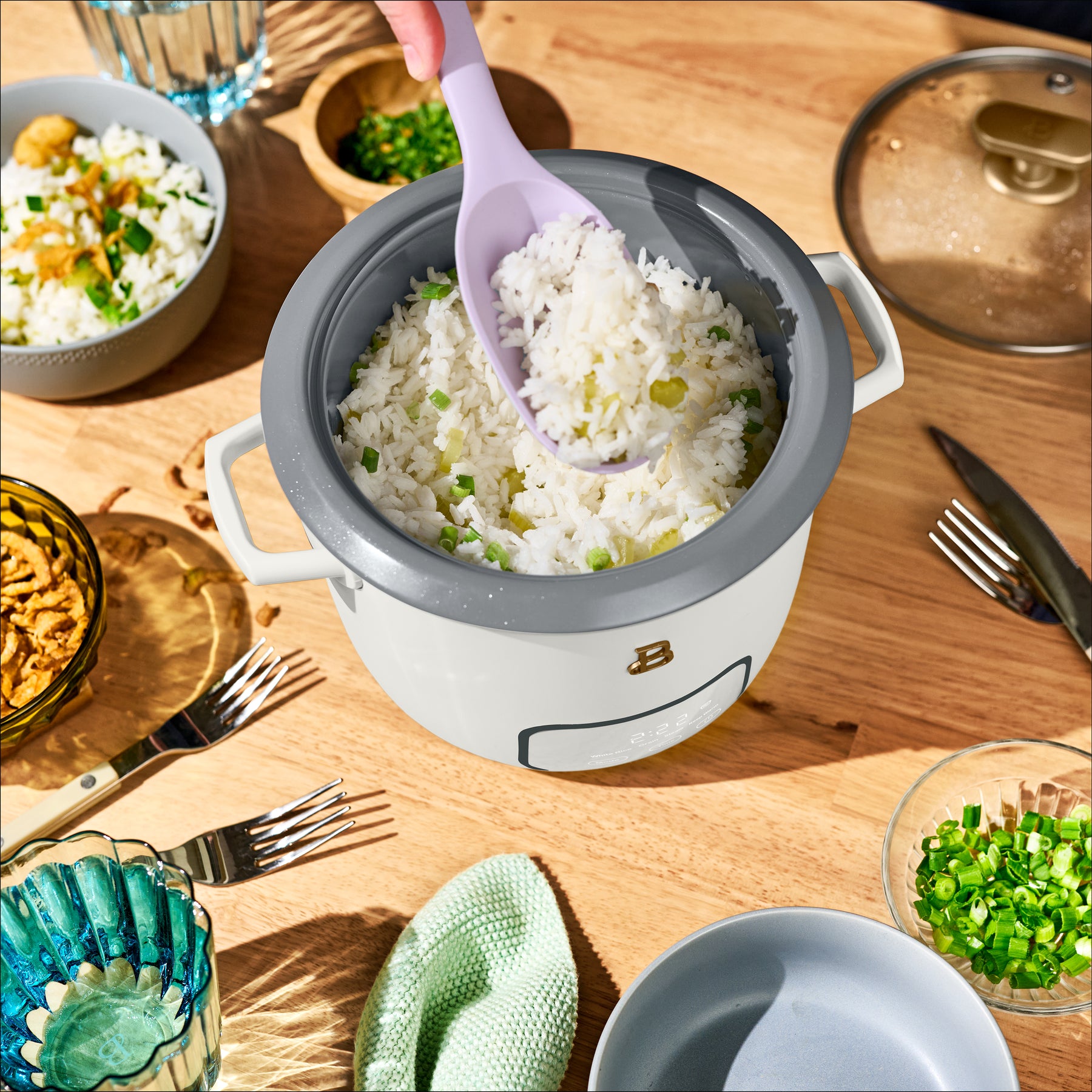 6-Cup Digital Rice Cooker with Glass Lid – Beautiful™