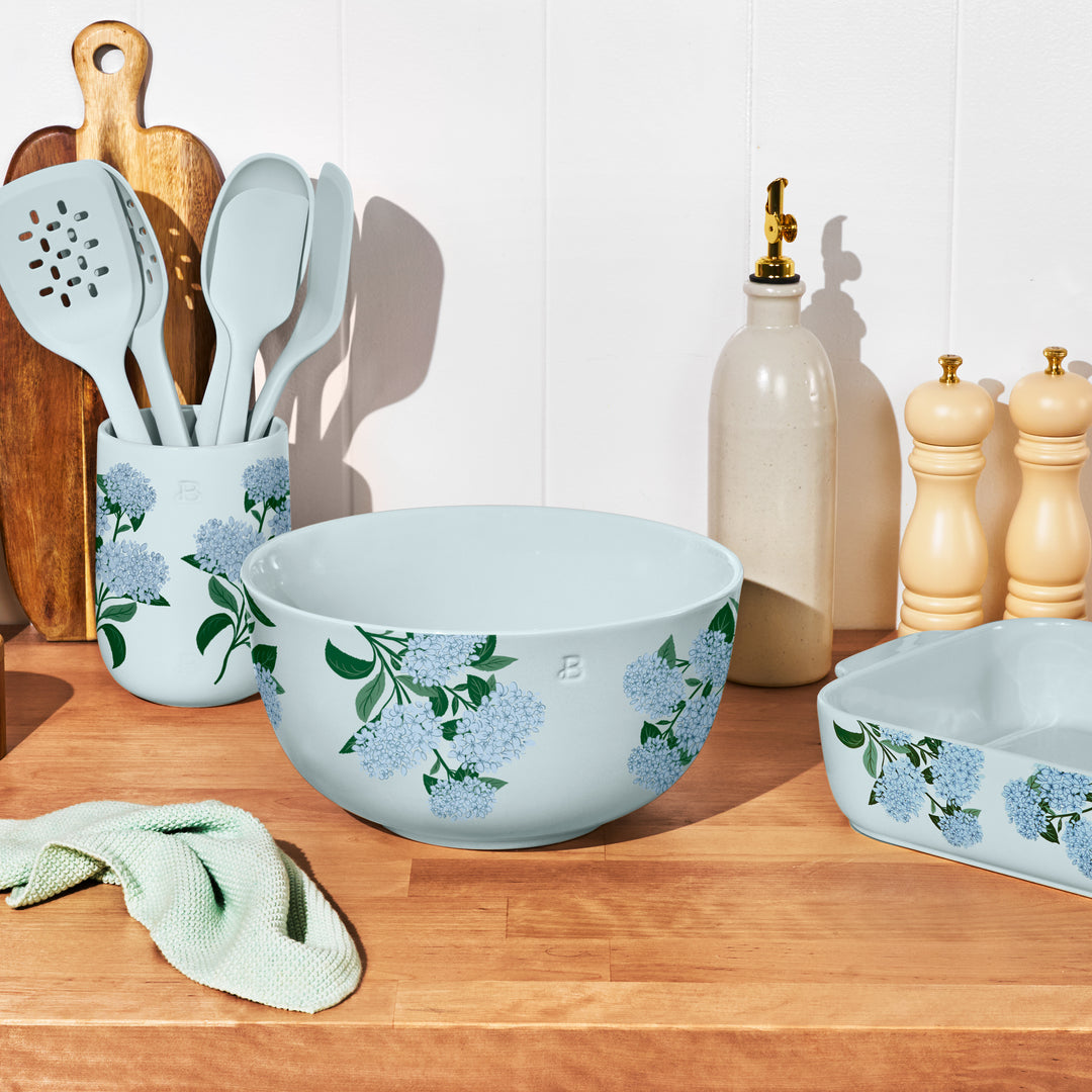 9”x13” Stoneware Baking Dish, Hydrangea Floral – Beautiful™