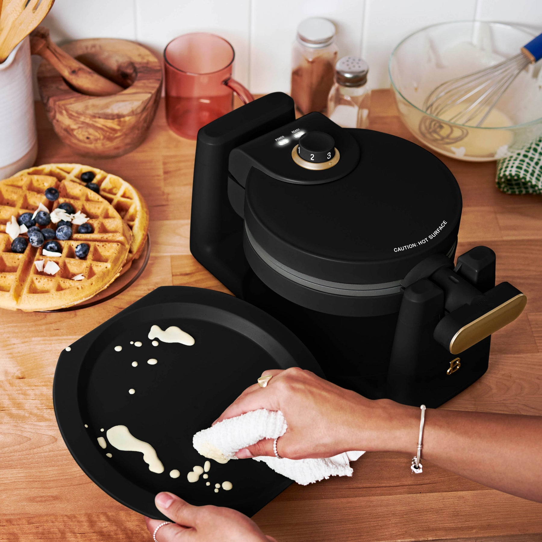 Waffle Generator Rotating Belgian Waffle Maker – Beautiful™
