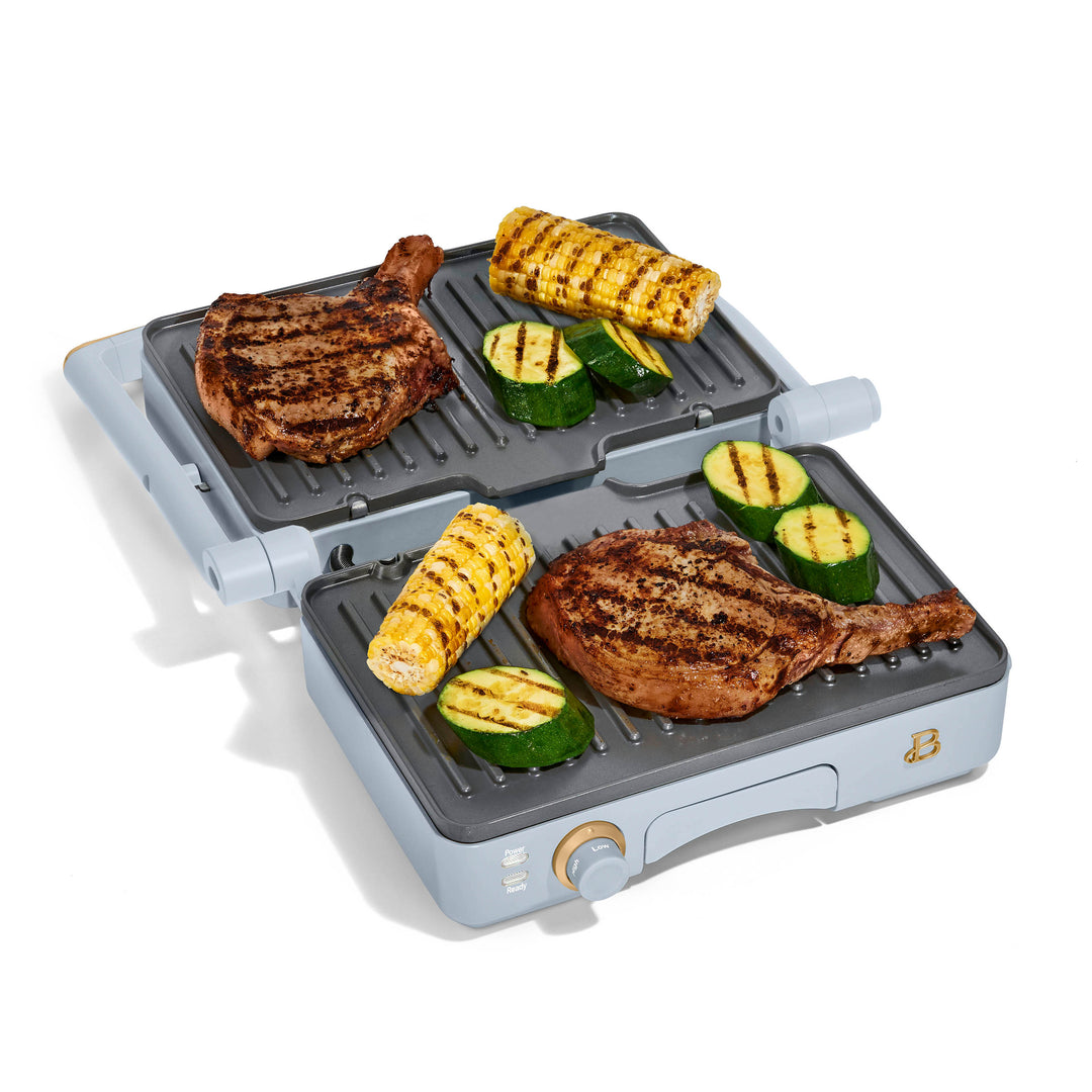 Andrew James Panini Press & Health Grill With Large Non-Stick Plates | Removable Drip Tray & Floating Hinge For Deep Fill Toasted Sandwiches | Low Fat