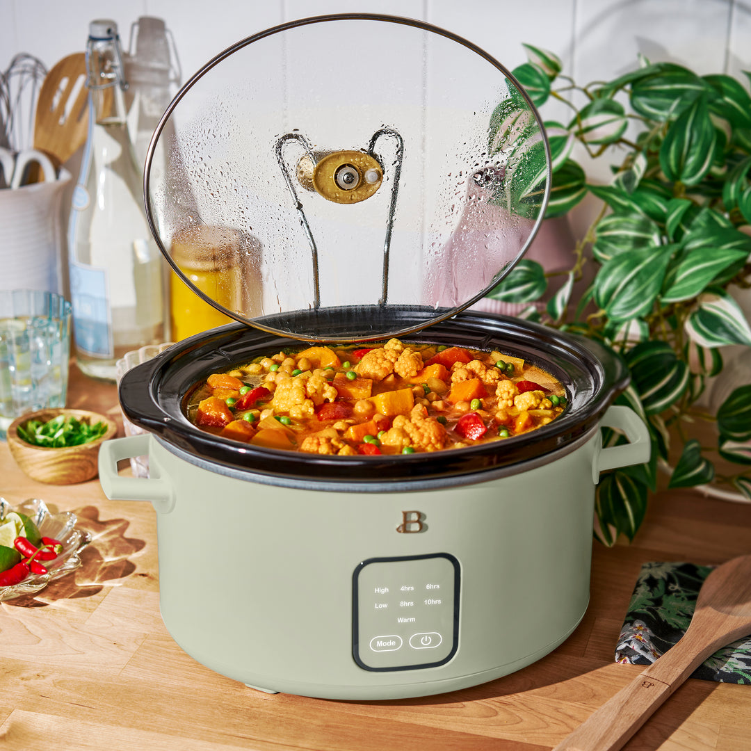 Qt Crock Pot 2QT Small Slow Cooke With Emovable Ceamic Pot, Food