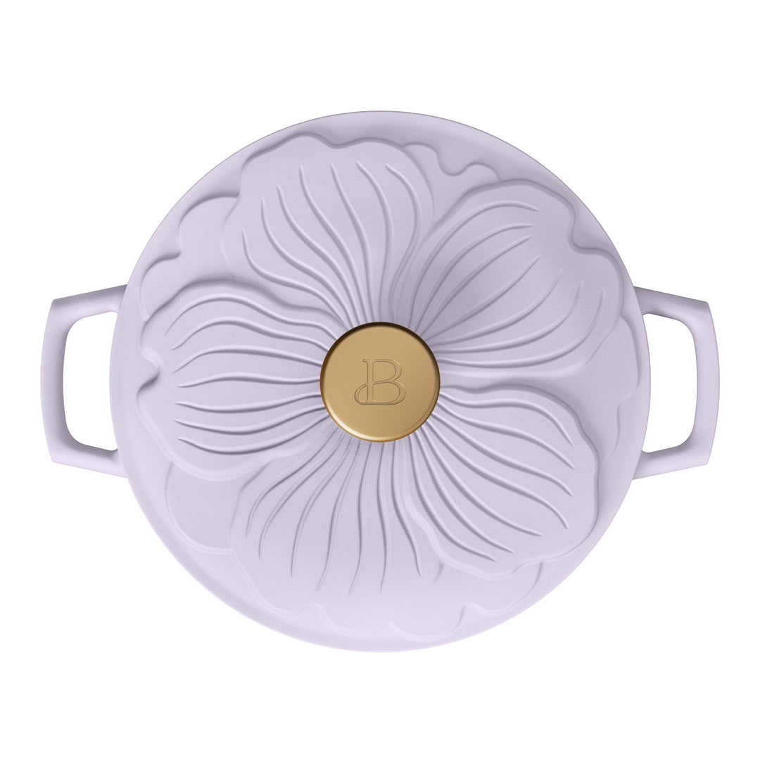 4qt Enamel Cast Iron Dutch Oven with Petal Lid – Beautiful™