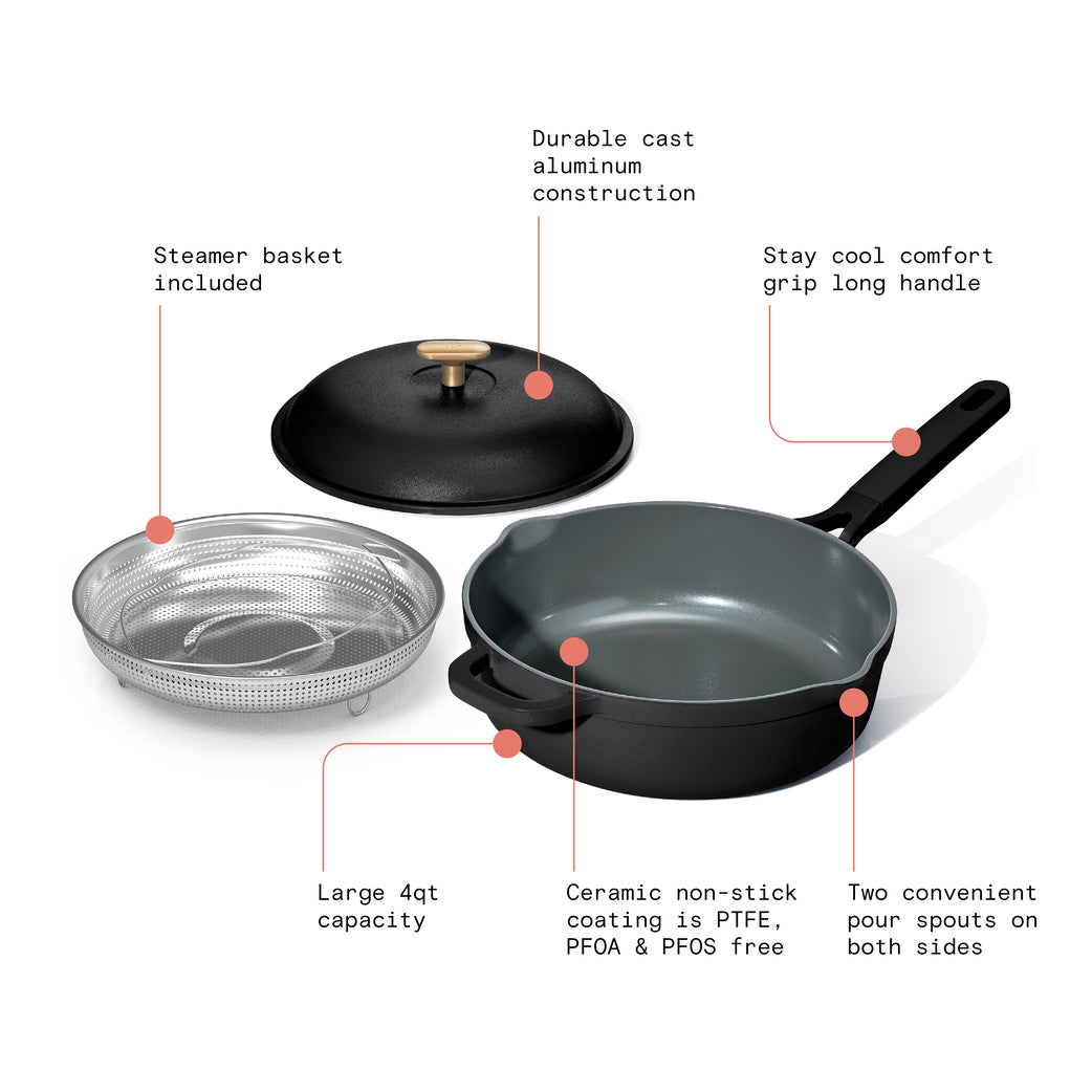 Beatiful Pan Beautiful™ 4qt Ceramic Non-stick Hero Pan™, 3pc Set