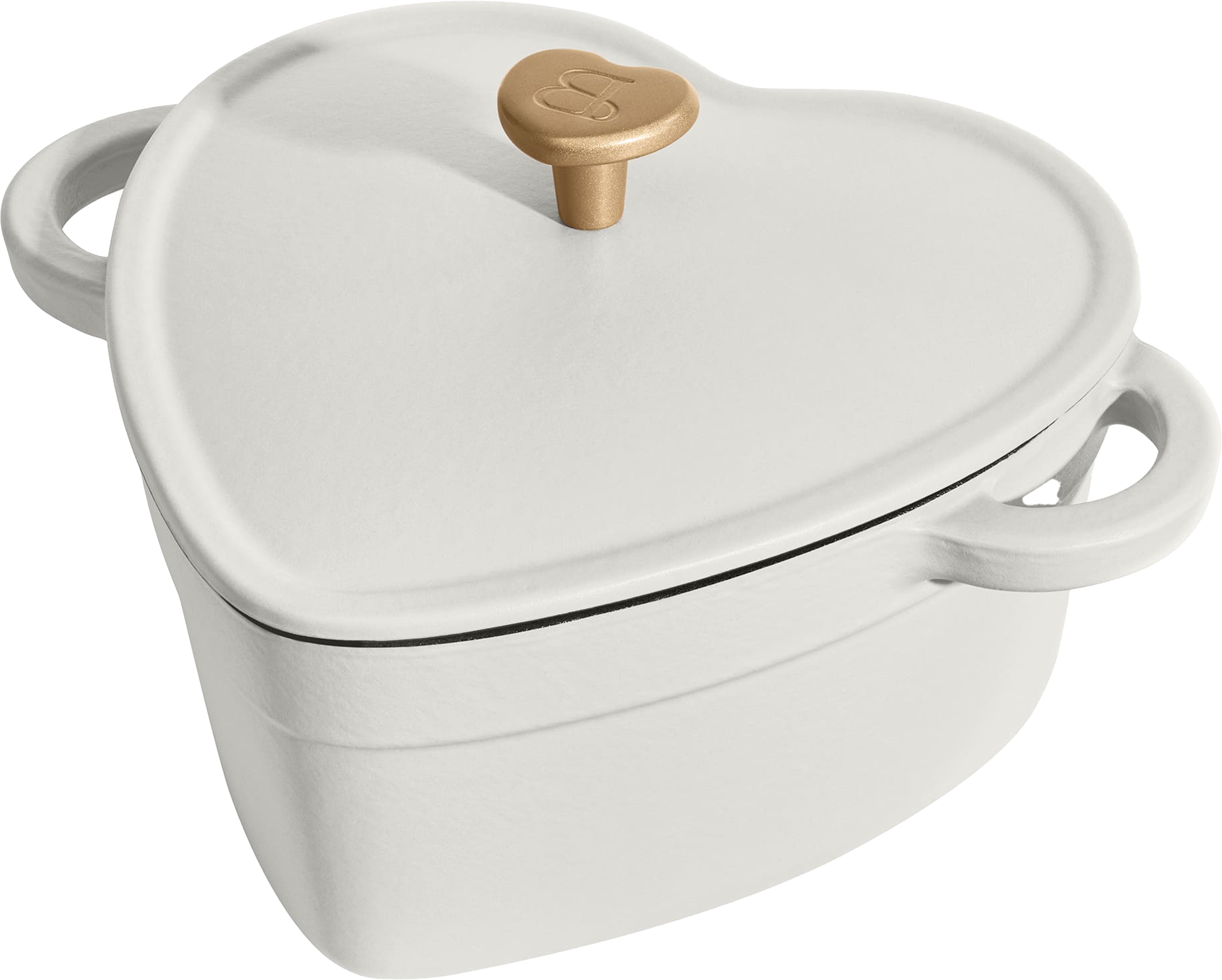 2QT Cast Enamel Heart Dutch Oven - Thumbnail 2