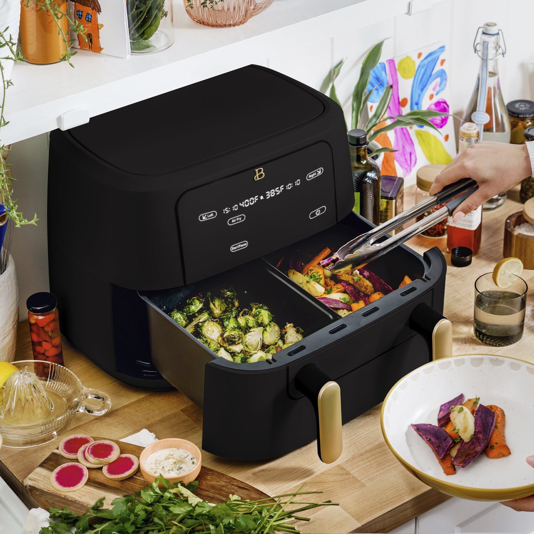 Cruxgg 6-in-1 9qt Air Fryer With Trizone Technology 9QT TriZone™ Air Fryer – Beautiful™