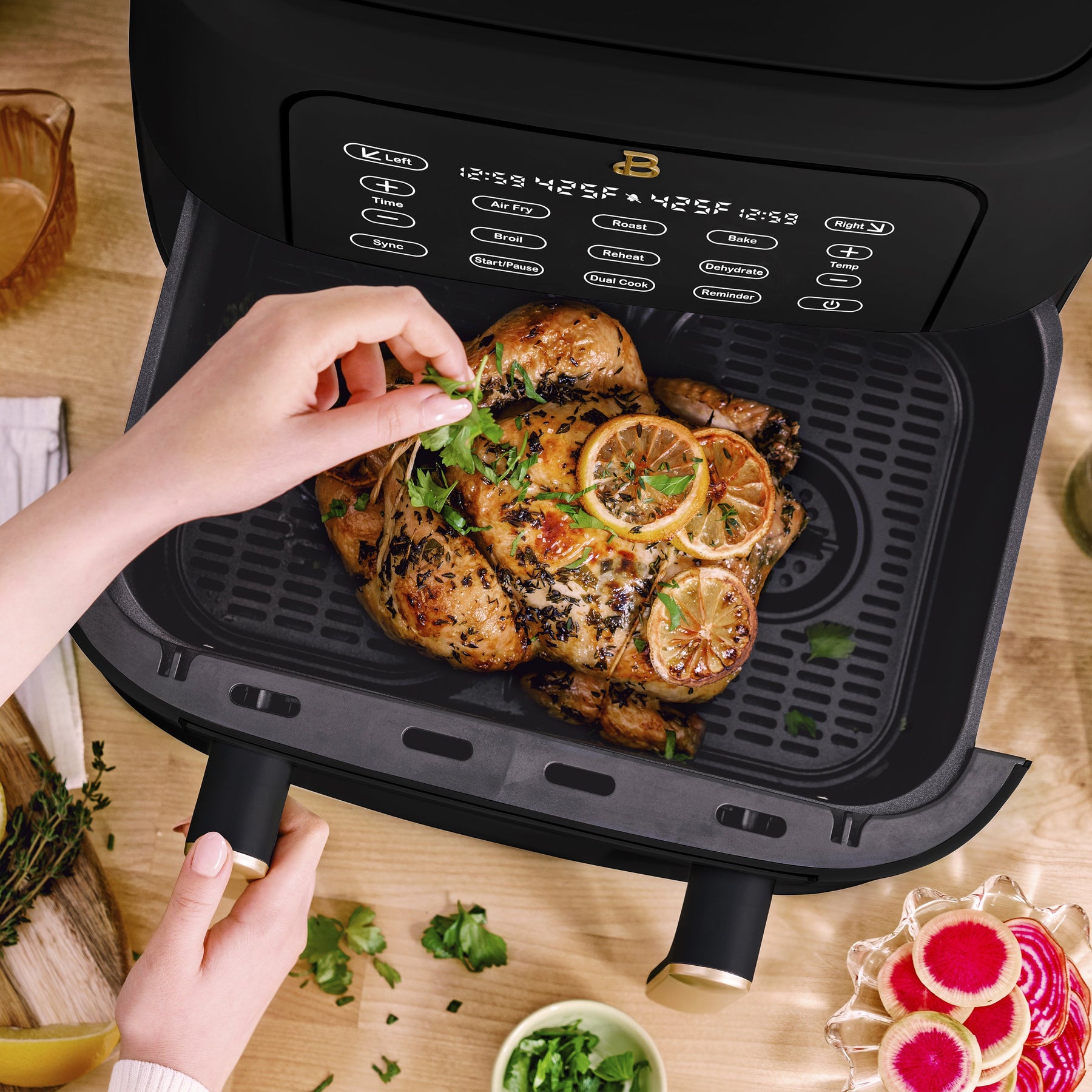  Beautiful 9qt TriZone Air Fryer with Patented