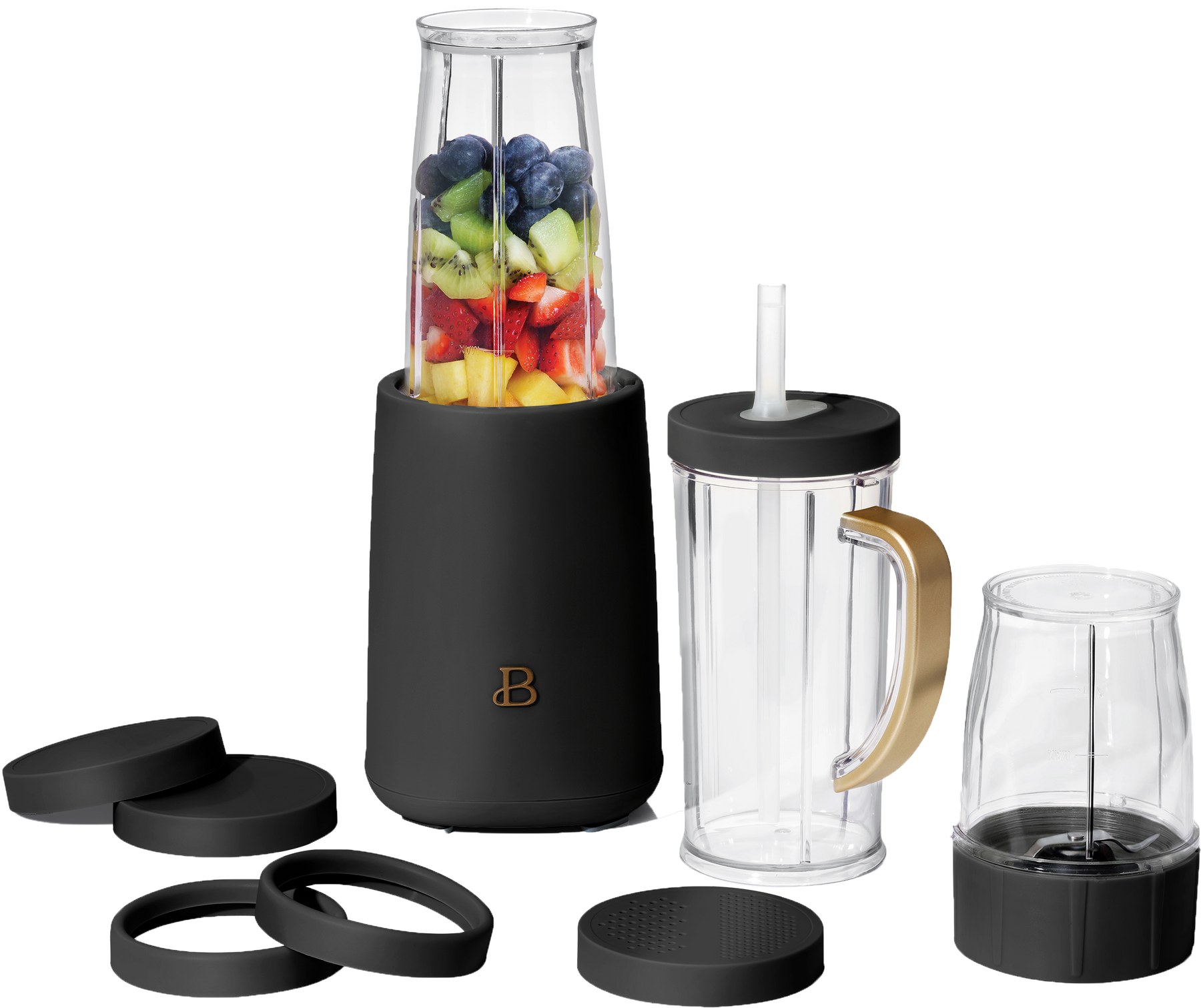 Beautiful Portable To-Go Blender 2.0, 70 W, 16 oz, Oyster Grey by Drew Barrymore